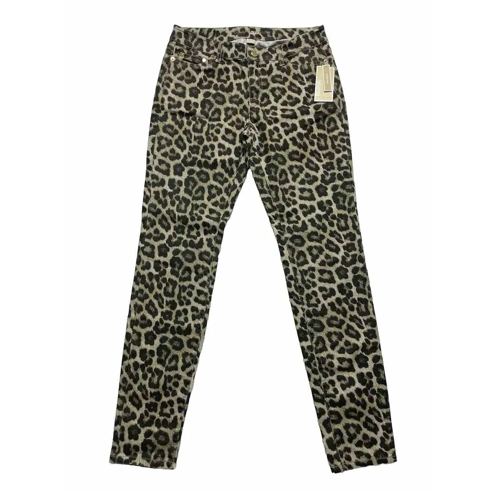 Michael Kors Leopard Print Super Stretch Skinny Jeans Women's Size 4